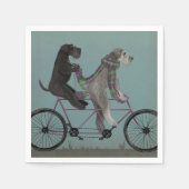 Schnauzer Tandem Serviette (Vorderseite)