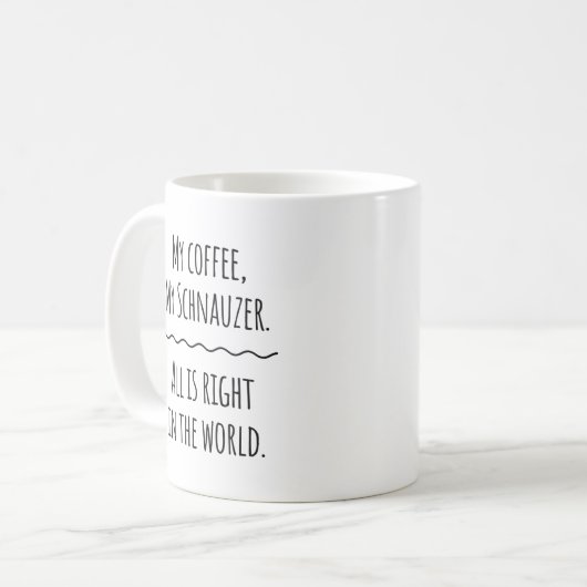 Schnauzer-Tasse Kaffeetasse (Vorderseite Links)