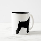 Schnauzer-Tasse Zweifarbige Tasse (VorderseiteRechts)
