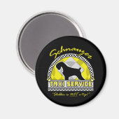 Schnauzer Taxi Service Magnet (Vorderseite/Rückseite)