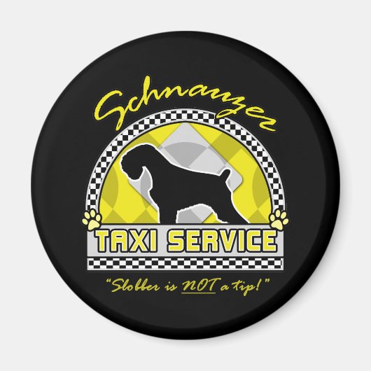 Schnauzer Taxi Service Magnet (Vorne)