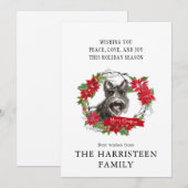 Schnauzer Terrier Black Watercolor Weihnachten (Vorne/Hinten)