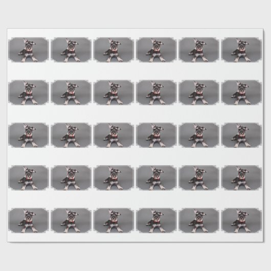 Schnauzer - Tom Dooley Geschenkpapier (Flach)