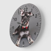 Schnauzer - Tom Dooley Große Wanduhr (Winkel)