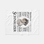 Schnauzer Tracks Fleece Blanket (Vorderseite (Horizontal))