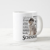 Schnauzer Tracks Jumbo Tasse (Vorderseite Rechts)