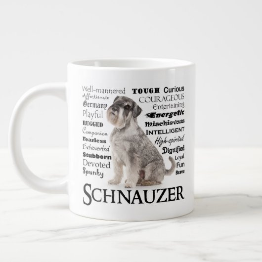 Schnauzer Tracks Jumbo Tasse (Links)
