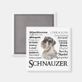 Schnauzer Tracks Magnet (Vorderseite/Rückseite)