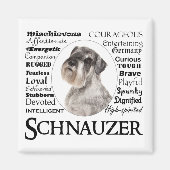 Schnauzer Tracks Magnet (Vorne)