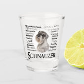 Schnauzer Tracks Shot Glass Schnapsglas (Vorderseite)