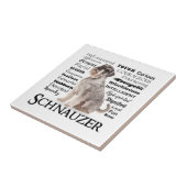 Schnauzer Tracks Tile Fliese (Seite)