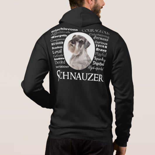 Schnauzer Traits Hoodie (Rückseite)