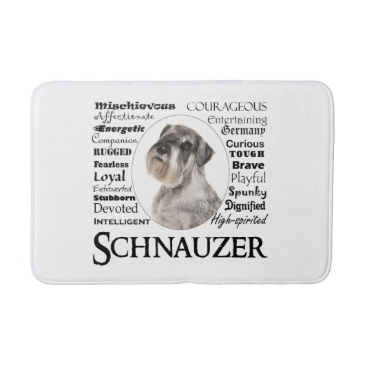 Schnauzer Traits Math Mat Badematte (Vorderseite)