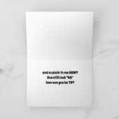 SCHNAUZER U SIEHT NOCH 69 NICHT "70!!!!!!" KARTE (Innenseite)