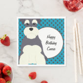 Schnauzer und Polka Dots Personalisiert Serviette (Beispiel)