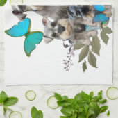 Schnauzer und Schmetterlingsgeschenke und -kleid Handtuch (Gefaltet)