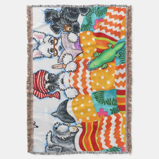 Schnauzer und Snooze Decke (Vorderseite Vertikal)