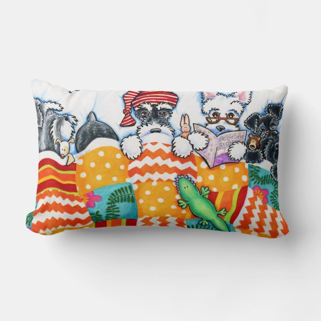 Schnauzer und Snooze Lendenkissen (Vorderseite)