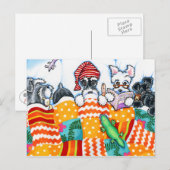 Schnauzer und Snooze Postkarte (Vorne/Hinten)