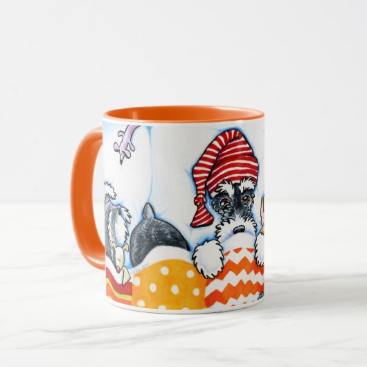 Schnauzer und Snooze Tasse (Vorderseite Links)