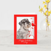 Schnauzer Valentine's Day Card Karte (Gelbe Blume)