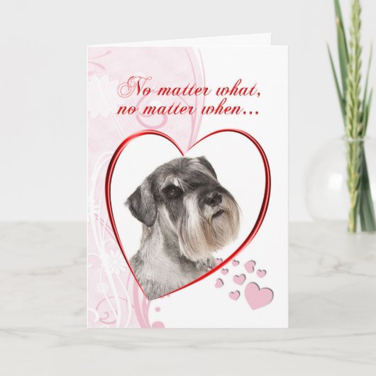 Schnauzer Valentine's Day Card Karte (Vorderseite)