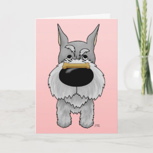 Schnauzer-Valentinsgruß Feiertagskarte