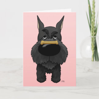 Schnauzer-Valentinsgruß Feiertagskarte