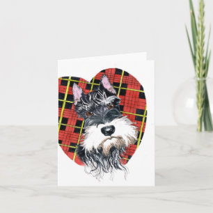 Schnauzer-Valentinsgruß Notecard Feiertagskarte