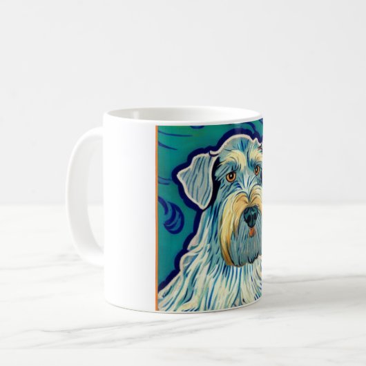 Schnauzer Van Gogh Style Kaffeetasse (Vorderseite Links)