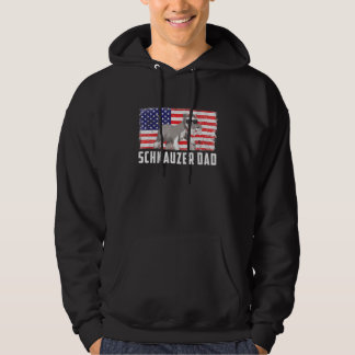 Schnauzer Vater American Flag 4. Juli Unabhängigke Hoodie