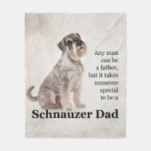 Schnauzer Vater Fleece Blanket (Vorderseite)