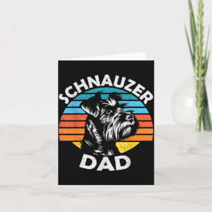 Schnauzer-Vater Hund Haustier lustig Vatertag vint Karte