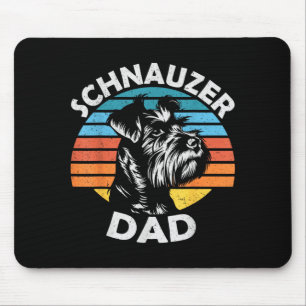Schnauzer-Vater-Hund-Haustier-lustig-Vatertag-vint Mousepad