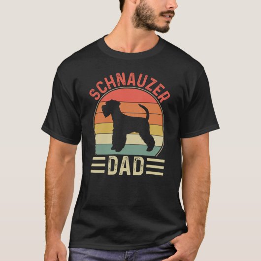 Schnauzer Vater Hundebesitzer Schnauzer Dog Vintag T-Shirt (Vorderseite)
