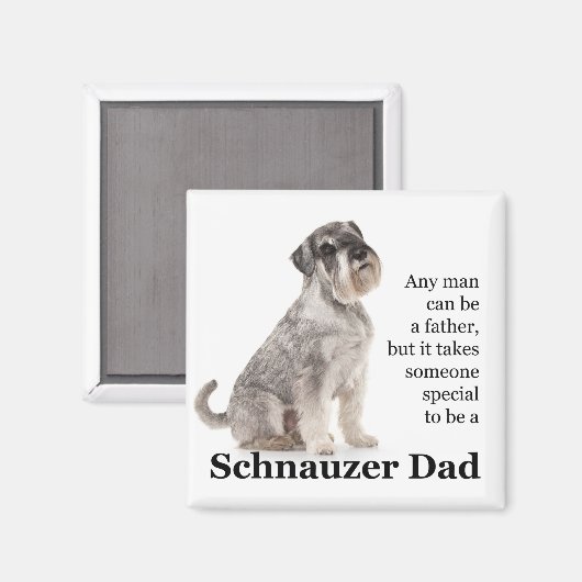 Schnauzer Vater Magnet (Vorderseite/Rückseite)