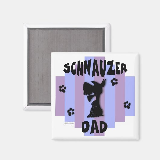 Schnauzer Vater Magnet (Vorderseite/Rückseite)