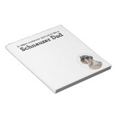 Schnauzer Vater Note Pad Notizblock (angewinkelt)