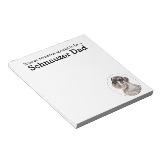 Schnauzer Vater Note Pad Notizblock (angewinkelt)