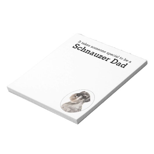 Schnauzer Vater Note Pad Notizblock (Rotiert)
