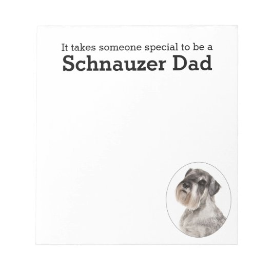 Schnauzer Vater Note Pad Notizblock (Vorderseite)