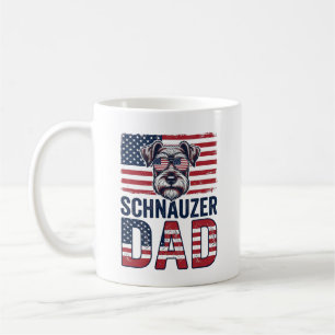 Schnauzer-Vater Patriotisch Retro-Hund Kaffeetasse