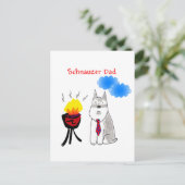 Schnauzer Vater Postcard Postkarte (Stehend Vorderseite)