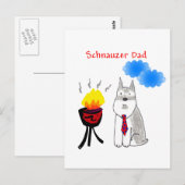 Schnauzer Vater Postcard Postkarte (Vorne/Hinten)