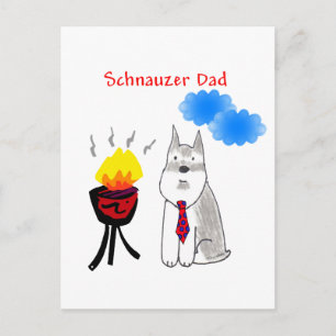 Schnauzer Vater Postcard Postkarte