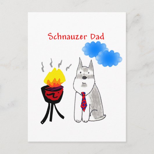 Schnauzer Vater Postcard Postkarte (Vorderseite)