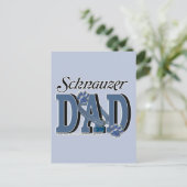 Schnauzer VATER Postkarte (Stehend Vorderseite)