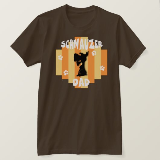 Schnauzer-Vater-Shirt T-Shirt (Design vorne)
