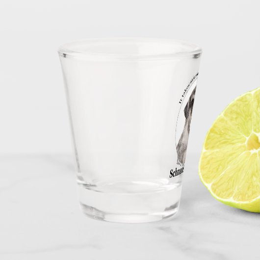 Schnauzer Vater Shotglas Schnapsglas (Links)
