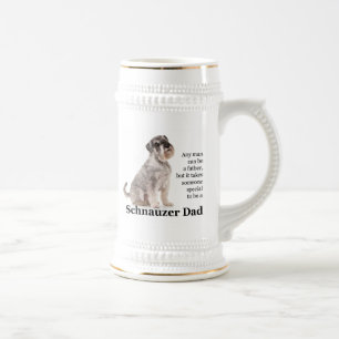 Schnauzer Vater Stein Bierglas